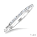 1/6 Ctw Baguette and Round Cut Diamond Stackable Band in 10K White Gold