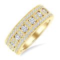 1 1/10 Ctw Channel Round Cut Diamond Wedding Band in 14K Yellow Gold