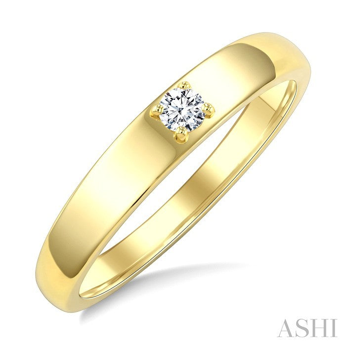 1/10 Ctw Round Cut Diamond Stackable Fashion Band in 10K Yellow Gold