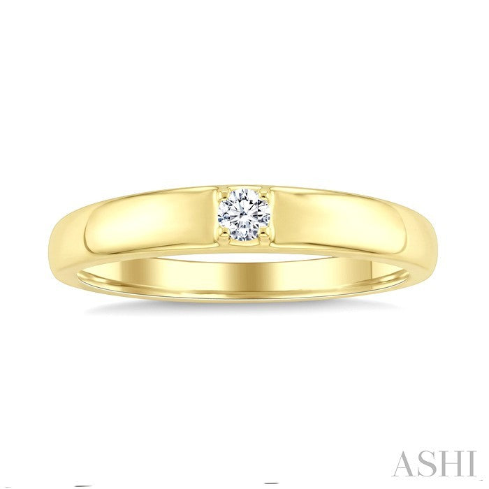 1/10 Ctw Round Cut Diamond Stackable Fashion Band in 10K Yellow Gold