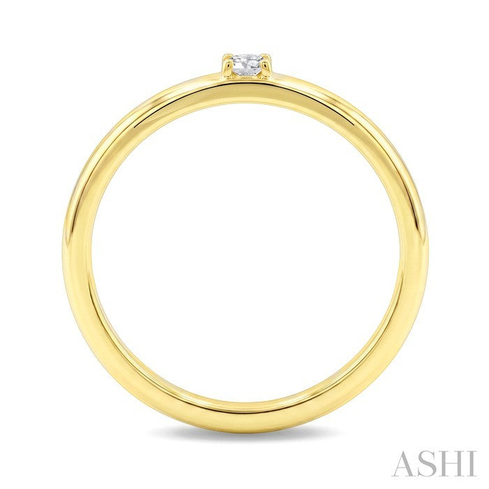 1/10 Ctw Round Cut Diamond Stackable Fashion Band in 10K Yellow Gold