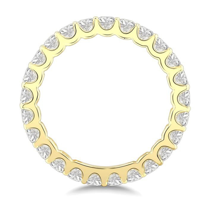 1 1/2 Ctw Round Cut Diamond Eternity Band in 14K Yellow Gold