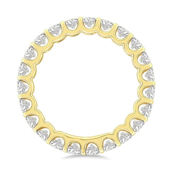 2 Ctw Round Cut Diamond Eternity Band in 14K Yellow Gold