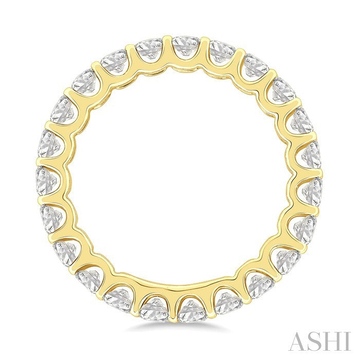 2 Ctw Round Cut Diamond Eternity Band in 14K Yellow Gold