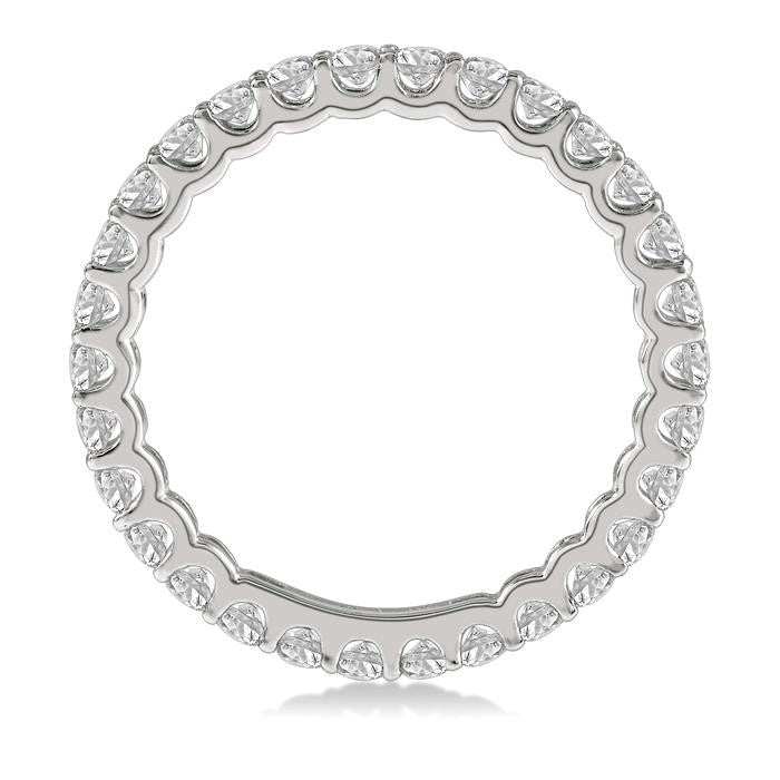 1 Ctw Round Cut Diamond Eternity Band in 14K White Gold