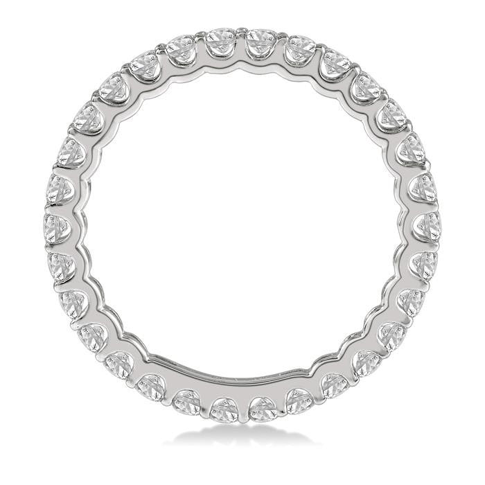 1 Ctw Round Cut Diamond Eternity Band in 14K White Gold