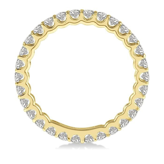 1 Ctw Round Cut Diamond Eternity Wedding Band in 14K Yellow Gold