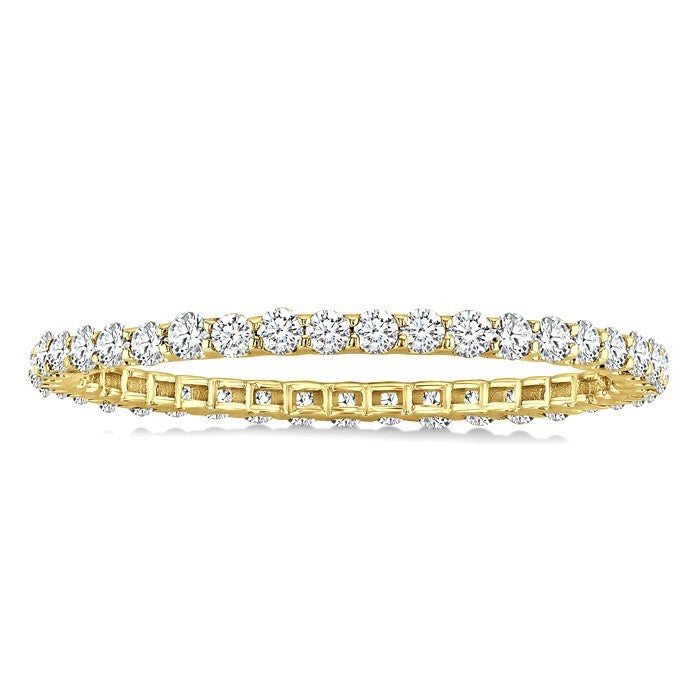 1/2 Ctw Round Cut Diamond Eternity Wedding Band in 14K Yellow Gold