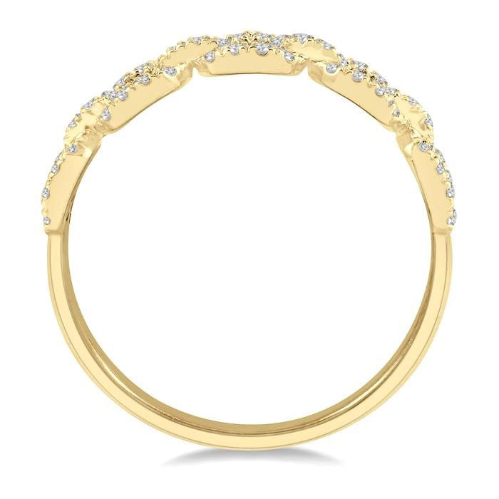 Stackable Paperclip Diamond Fashion Band