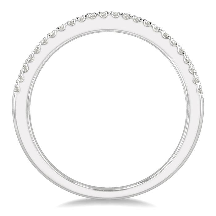 1 Ctw Channel Round Cut Diamond Wedding Band in 14K White Gold