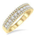 1 Ctw Channel Round Cut Diamond Wedding Band in 14K Yellow Gold