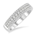 1/2 Ctw Channel Round Cut Diamond Wedding Band in 14K White Gold