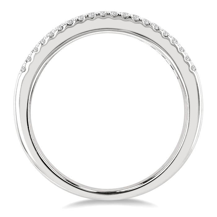 1/2 Ctw Channel Round Cut Diamond Wedding Band in 14K White Gold