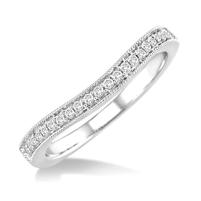 Eirene Halo Myth Curved Diamond Wedding Band