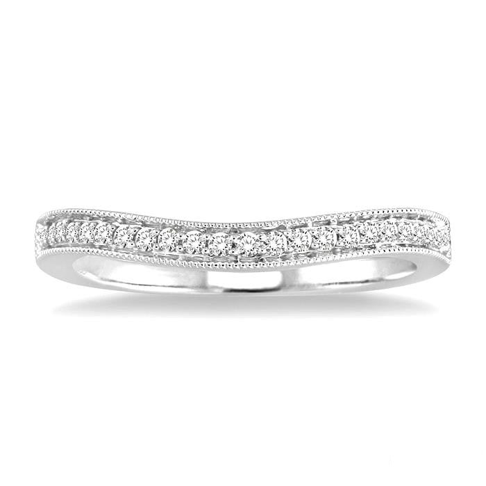 Eirene Halo Myth Curved Diamond Wedding Band