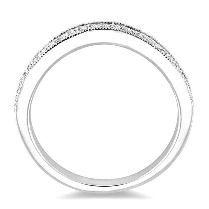 Eirene Halo Myth Curved Diamond Wedding Band