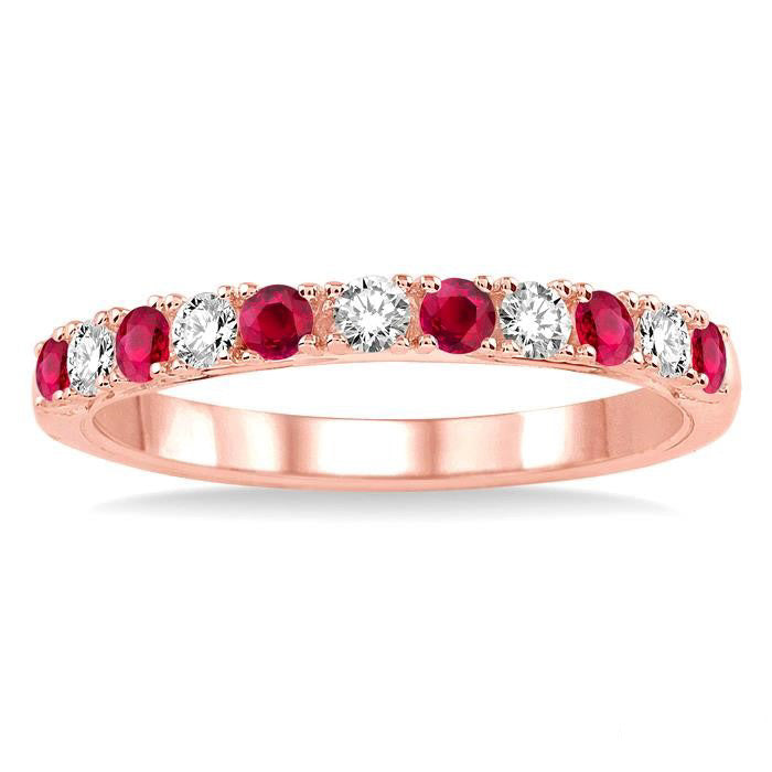 Eirene Radiance Grace Alternate Gemstone & Diamond Wedding Band
