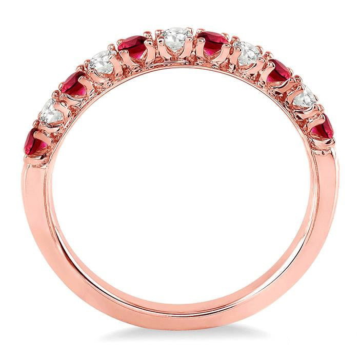 Eirene Radiance Grace Alternate Gemstone & Diamond Wedding Band