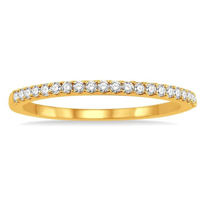 1/5 Ctw Round Cut Diamond Wedding Band in 14K Yellow Gold