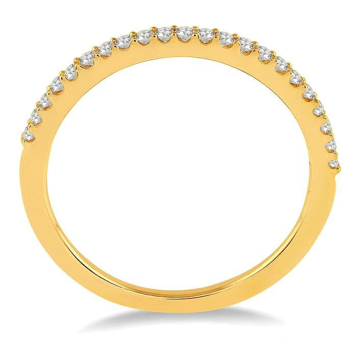 1/5 Ctw Round Cut Diamond Wedding Band in 14K Yellow Gold