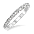 1/4 Ctw Round Cut Diamond Wedding Band in 14K White Gold