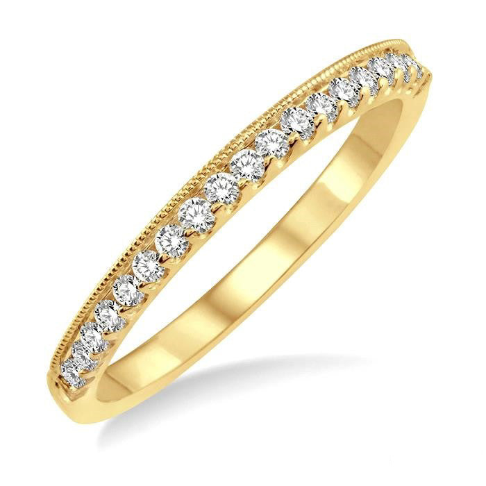 1/4 Ctw Round Cut Diamond Wedding Band in 14K Yellow Gold