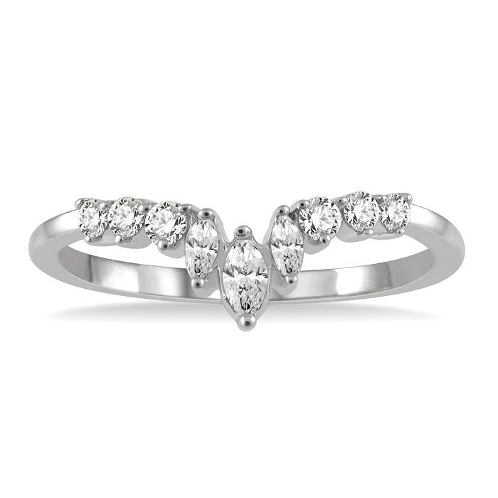 Chevron Diamond Fashion Ring