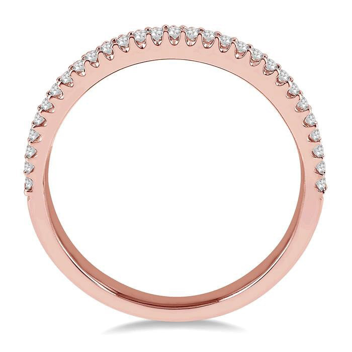 1/3 Ctw Round Diamond Wedding Band in 14K Rose Gold