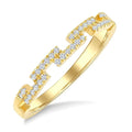 1/6 Ctw Round Cut Diamond Stackable Band in 10K Yellow Gold