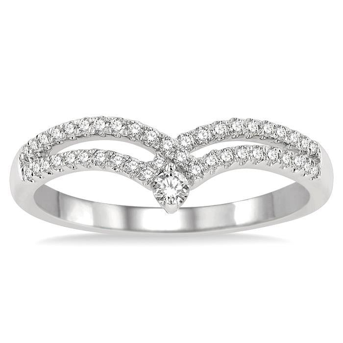 Velour Diamond Ring in White Gold
