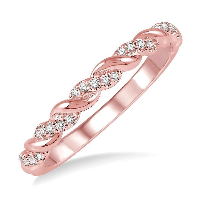 Swirl Stackable Diamond Wedding Band