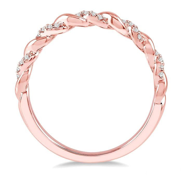 Swirl Stackable Diamond Wedding Band