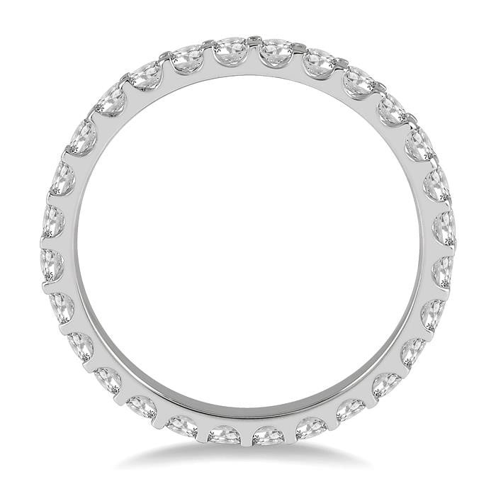 1 Ctw Round Cut Diamond Eternity Band in 14K White Gold