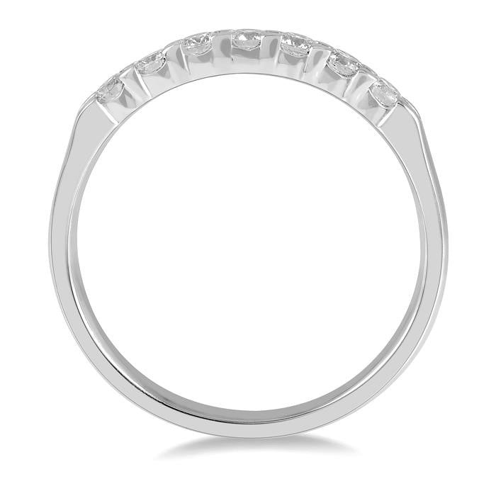 7 Stone Diamond Wedding Band