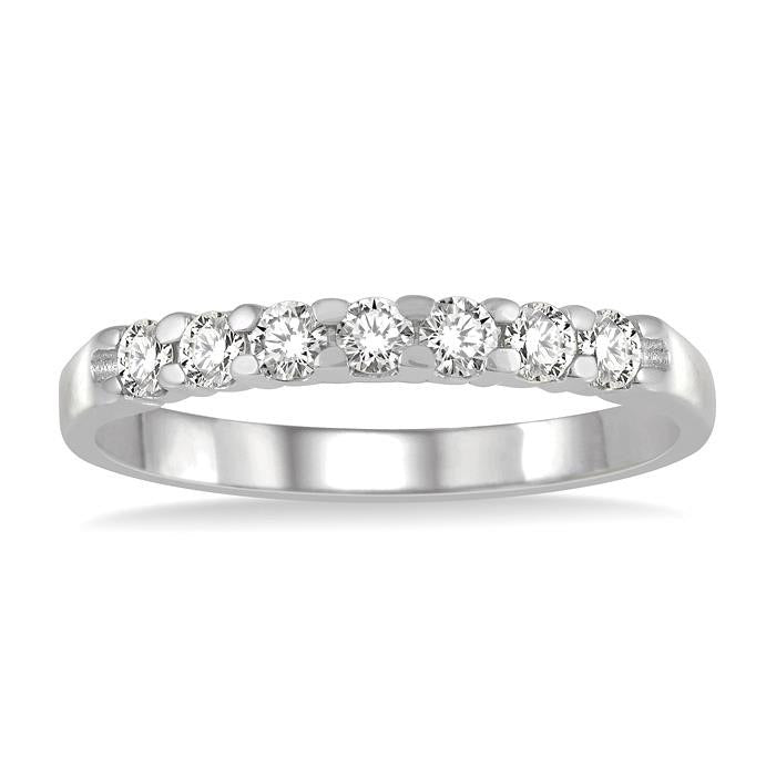 7 Stone Diamond Wedding Band
