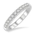 1/3 Ctw 11 Stone Round Cut Diamond Wedding Band in 14K White Gold