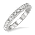 1/3 Ctw 11 Stone Round Cut Diamond Wedding Band in 14K White Gold