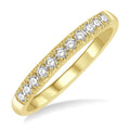 1/4 Ctw 11 Stone Round Cut Diamond Wedding Band in 14K Yellow Gold