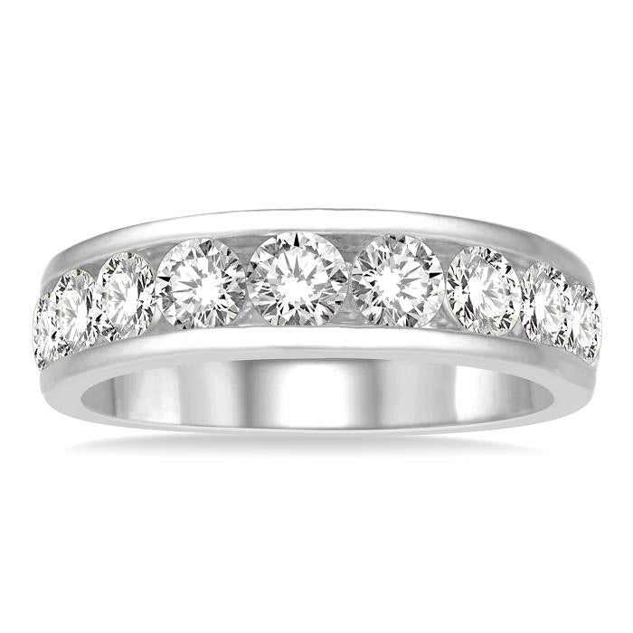 11 Stone Channel Set Diamond Wedding Band