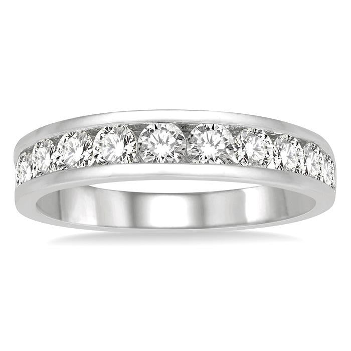 11 Stone Channel Set Diamond Wedding Band