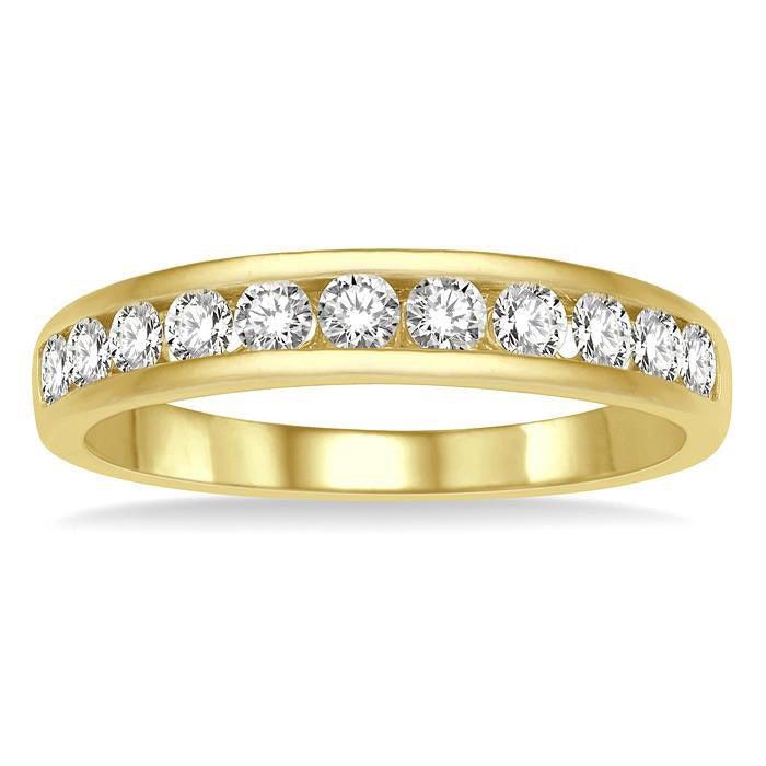 11 Stone Channel Set Diamond Wedding Band