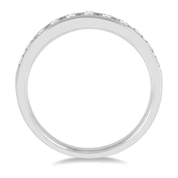 1/2 Ctw Channel Set 11 Stone Round Cut Diamond Wedding Band in Platinum