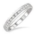 1/4 Ctw Channel Set 11 Stone Round Cut Diamond Wedding Band in Platinum