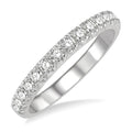 1/2 Ctw 15Stones Round Cut Diamond Wedding Band in 14K White Gold