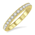 1/2 Ctw 15 Stones Round Cut Diamond Wedding Band in 14K Yellow Gold