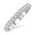 1/3 Ctw 15 Stones Round Cut Diamond Wedding Band in 14K White Gold