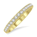 1/3 Ctw 15Stones Round Cut Diamond Wedding Band in 14K Yellow Gold