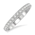 1/3 Ctw 15Stones Round Cut Diamond Wedding Band in 14K White Gold