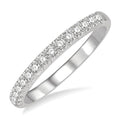 1/4 Ctw 15Stones Round Cut Diamond Wedding Band in 14K White Gold