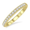 1/4 Ctw 15Stones Round Cut Diamond Wedding Band in 14K Yellow Gold